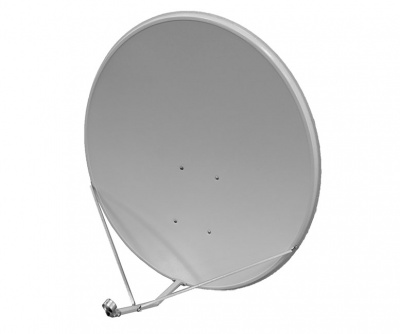Антенна спутниковая офсетная АУМ CTB-0.9 с логотипом Триколор в фирменном салоне Триколора
